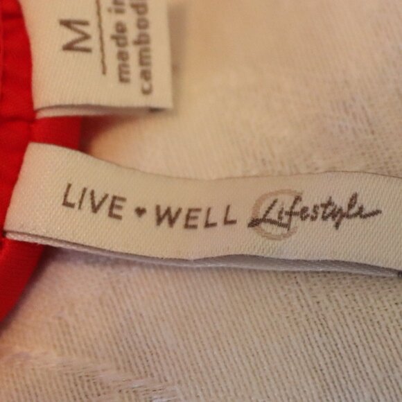Live Well Lifestyle Red Skort Wide Elastic Waistband Stretchy Undershorts Medium - Picture 10 of 14